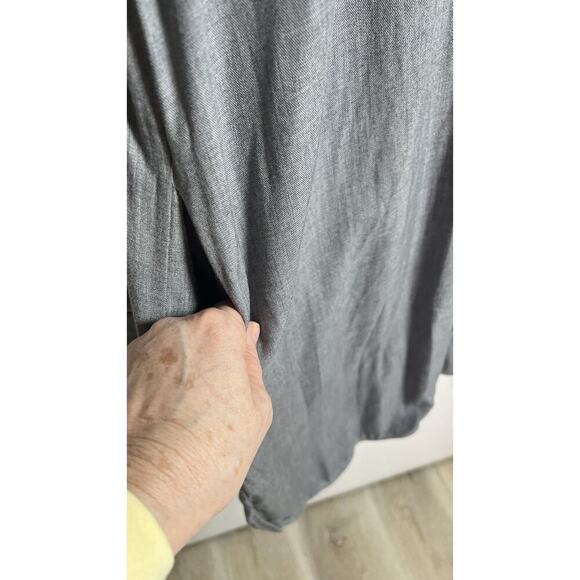 Frank And Oak Size Large Minimalist Black Chambray Career Button‎ Up Shirt Dress - Picture 4 of 9